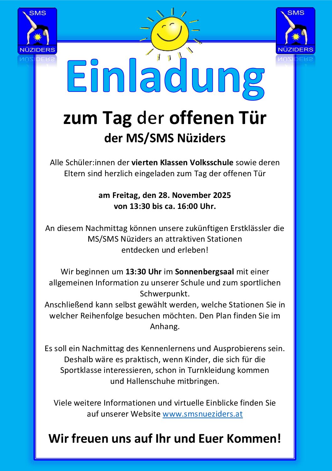 Einladung zum Tag der offenen Tür 2025 Einladung zum Tag der offenen Tür 2025